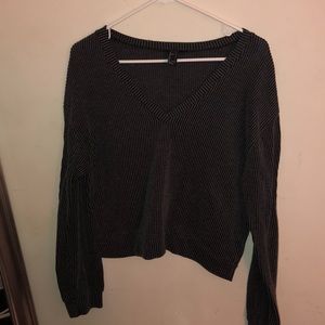 Forever21 ribbed v-neck crop top